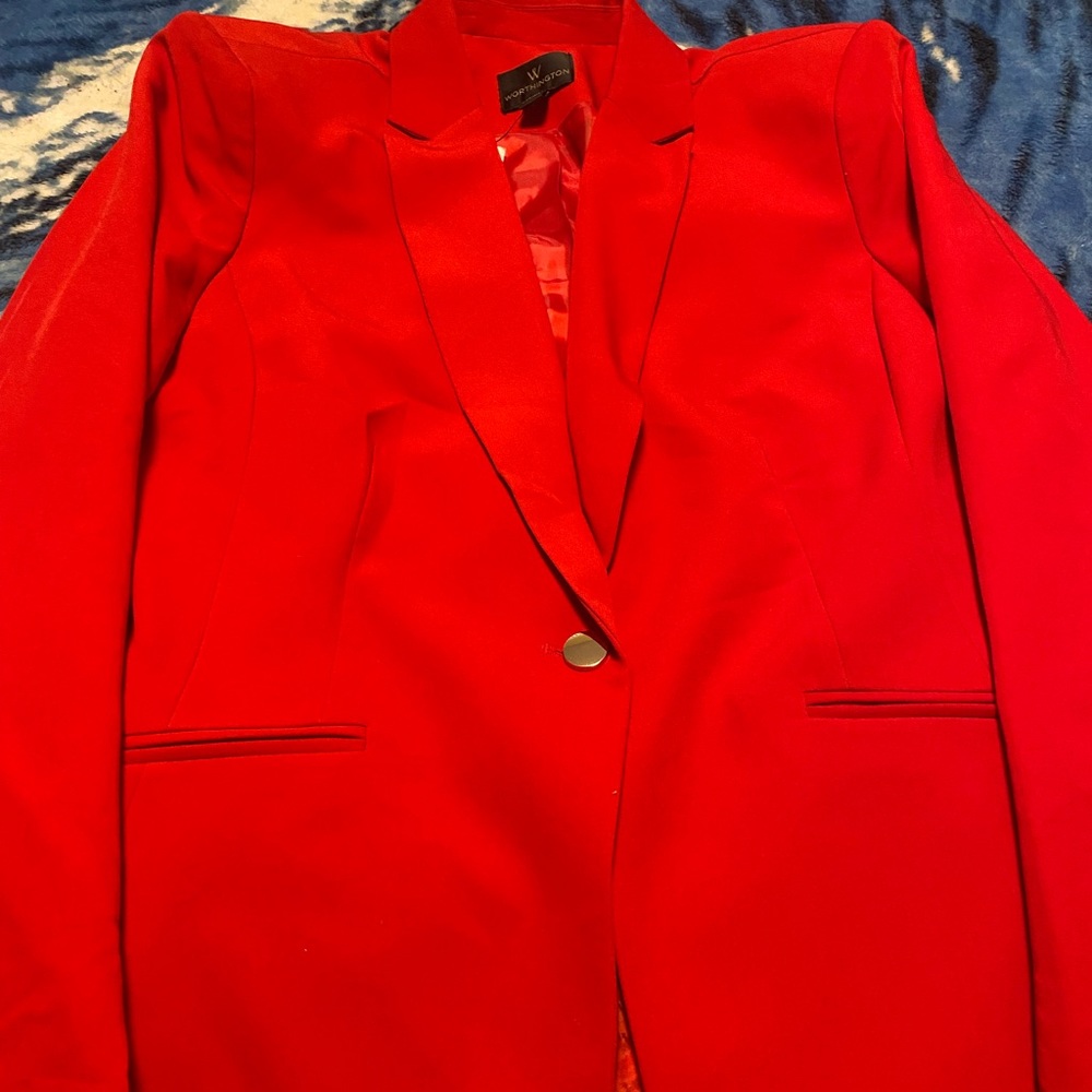 Red blazer super cute